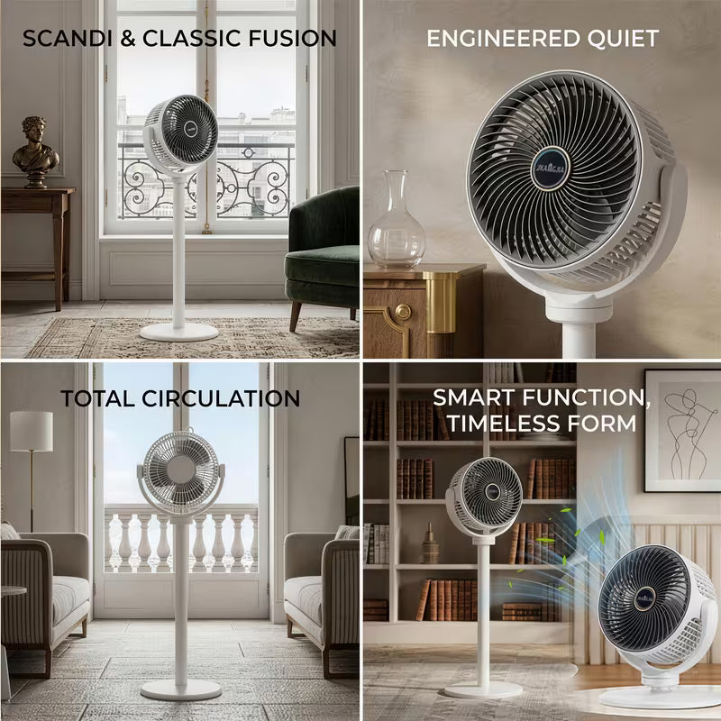 Portable 3in 1 Vertical Circulation Fan, Powerful Quiet Operation