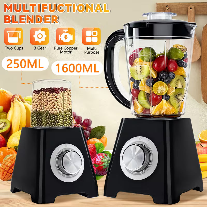 Kitchen Mixer, 2-in-1 Multi-Function Juicer & Grinder, 300W Powerful Motor