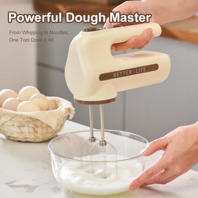 Dual-head Electric Hand Mixer, 5-Speed Compact Handheld Mixer, Food Blender