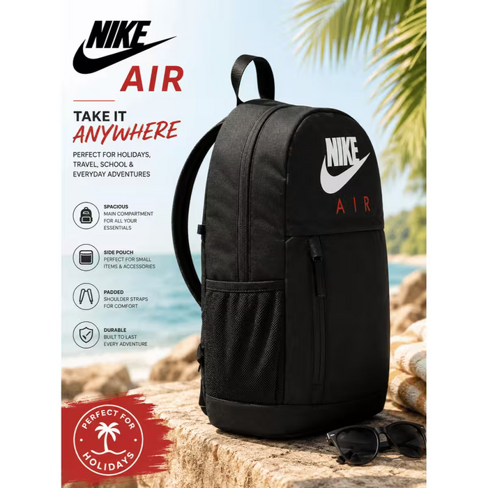 Nike Black Air Jordan  Red Kids School Backpack With Pencil Case