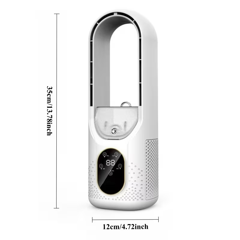 Bladeless Tower Fan with 9 Speed Settings, 8 Hour Timer, Oscillating Cooling Fan