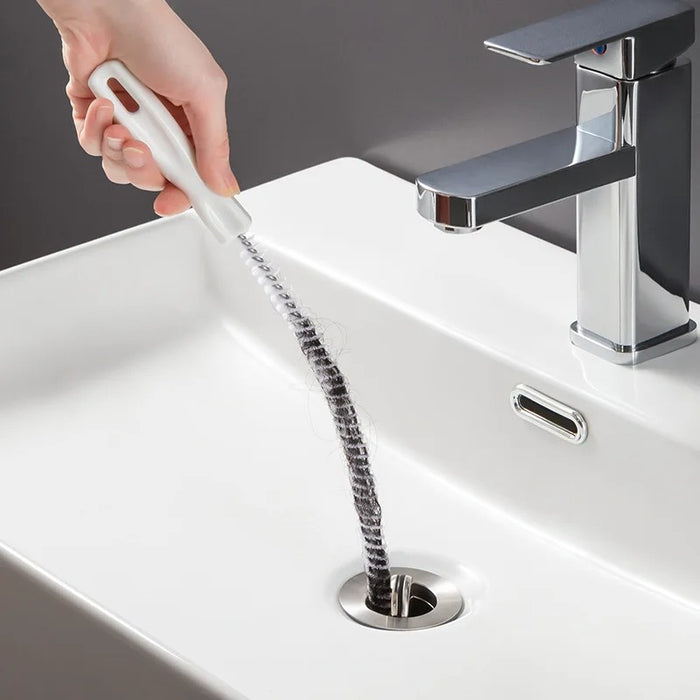 Sink Drain Cleaning Brush Clog Remover Bendable Overflow Sewer Cleaner Tool