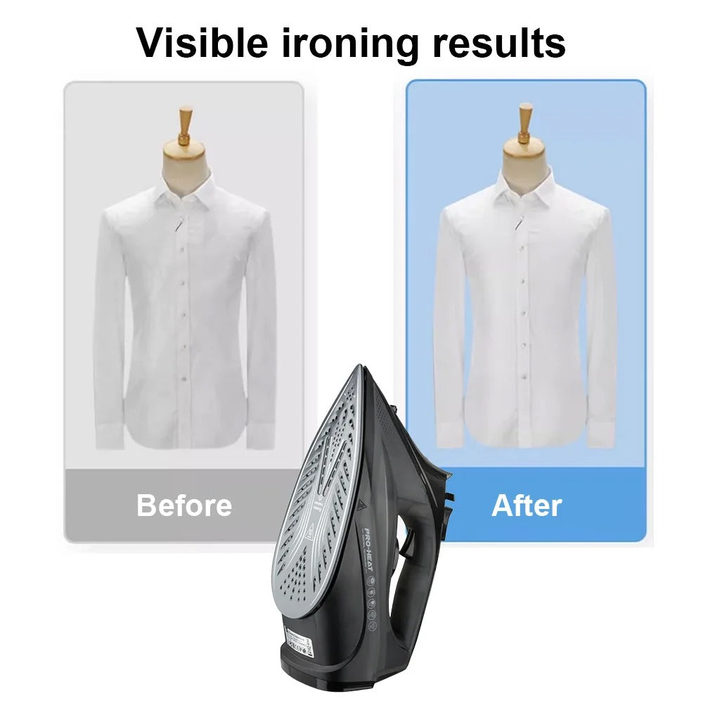 2200W Steam Iron, 150g/min Steaming, Ceramic Soleplate Glides Smoothly, 350ml