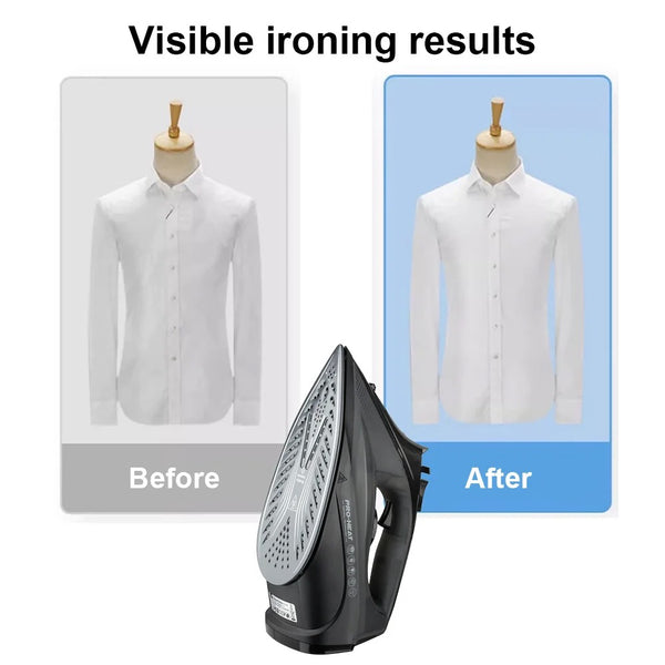 2200W Steam Iron, 150g/min Steaming, Ceramic Soleplate Glides Smoothly, 350ml