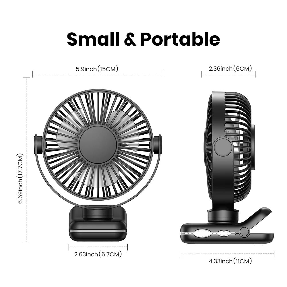 3-Second Chill Tech! 6-Speed USB Portable Air Cooler Humidifier - Ultra-Quiet 25