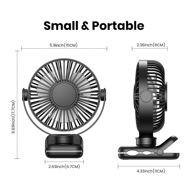 3-Second Chill Tech! 6-Speed USB Portable Air Cooler Humidifier - Ultra-Quiet 25