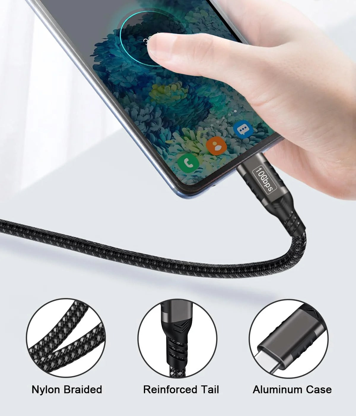 USB3.2 10Gbps Cable USB Type A to USB C 3.2 Gen2 Cable Data Transfer USB C SSD H