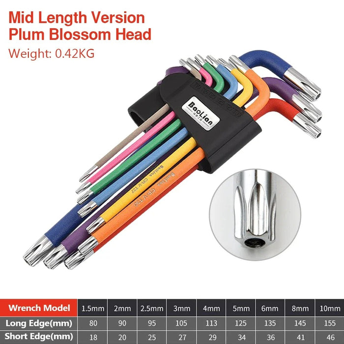 9-Piece Allen Key Set (2mm–8mm) | Durable Steel Hex Key Wrench Kit | Compact
